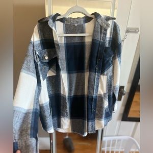 Oversized flannel jacket